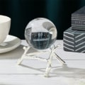 Miniatyrbilde 9 av 10: Crystal Ball Display Base Metal Branch Stand SILVER L Silver L