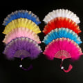 Miniatyrbilde 5 av 10: Feather Folding Fan Party Dekor LAKE BLUE lake blue