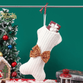 Miniatyrbillede 1 af 10: Julestrikkede sokker Julestrømper HVID White