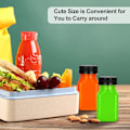 Miniatyrbilde 7 av 10: 4 stk Juiceflasker Klare drikkebeholdere 150ML SVART LOKK 150ML Black Lid