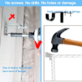 Miniatyrbilde 7 av 10: Gardinstangfeste Gardinstangholder SORT 2STK 2STK Black 2Pcs-2Pcs