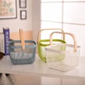 Miniatyrbillede 5 af 9: Metal Mesh Stål Kurv Opbevaring Organizer Kurv SORT Black