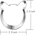 Miniatyrbillede 3 af 8: 5 stk Rustfrit Stål Biscuit Form Rustfrit Stål Kattehoved 5 pcs