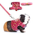 Miniatyrbillede 6 af 10: Stribet kæledyrsbryststrop Bowtie-selevest SORT M M Black M-M