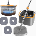 Pikkukuva 1 / 10: Square Spin Mop Hand-Free Lazy Squeeze Mop Spin Mop Set
