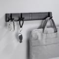 Miniatyrbillede 6 af 10: Frakkekroge Foldekrog SORT 4 KRAGE 4 KRAGE Black 4 Hooks-4 Hooks
