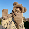 Miniatyrbillede 1 af 10: Tørklædehandsker Maskesæt Bear Ear Hat FARVE 5 FARVE 5 Color 5