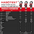 Miniatyrbilde 2 av 10: Digitalt klemmemåler Smart multimeter HT207D HT207D HT207D