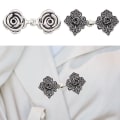 Miniatyrbilde 4 av 10: Cardigan Clip Sjal Brosje ROSE ROSE Rose