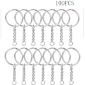 Miniatyrbilde 1 av 10: 100 stk Nøkkelringer Metall Nøkkelring 100 STK 100pcs