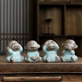 Miniatyrbillede 10 af 10: Abe Ornamenter Abe figurer SIG IKKE SIG IKKE SIG Don't Say