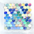 Miniatyrbillede 1 af 10: Hexagon Shimmer Board Sequin Panel FANTASY SILVER FANTASY SILVER Fantasy Silver