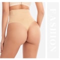 Miniatyrbillede 9 af 10: Kvinder Sexet, sømløs thong Shaper APRIKOS L apricot L