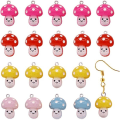 Miniatyrbilde 1 av 4: 20 stk Mushroom Charm Resin Blandet Farge