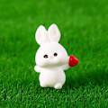 Miniatyrbillede 1 af 10: Bunnies Miniature Figurine 3D Rabbit Ornament 01 01 01