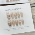 Miniatyrbillede 10 af 10: 10 stk Classy Butterfly Håndlavede Negle Pure Manual False Nail MShort