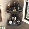 Miniatyrbillede 10 af 10: Hjørnebruser Caddies Badekar Organizer Hylde SORT RECTANGLE black rectangle 1pc