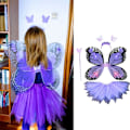 Pikkukuva 4 / 10: LED-lasten pukurekvisiitta Butterfly Wings -setit KELTAINEN 3 Yellow 3 Pcs/set-3 Pcs/set