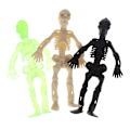 Pikkukuva 8 / 10: 24 kpl Skull Doll Skeleton Riipus 6CM4 VÄRIT 4 VÄRIÄ 6cm4 Colors