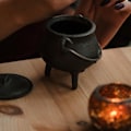 Miniatyrbilde 8 av 10: Sacrificial Witch Pot Wizard's Magic Pot PENTACLE PENTACLE pentacle