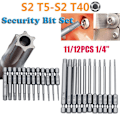 Miniatyrbild 9 av 10: Torx skruvmejsel Bits Plommon blossom Bits ihåligt batchhuvud 11pcs-75mm