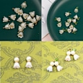 Miniatyrbillede 3 af 10: 20 stk Pearl Bell Orkideer vedhæng DIY vedhæng A A A