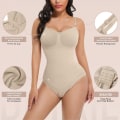 Miniatyrbillede 5 af 10: Dame bodysuit manchet mave træner APRICOT M apricot M
