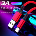 Miniatyrbilde 6 av 9: Hurtiglading Type-C datakabel SVART ANDROID ANDROID BLACK Android-Android