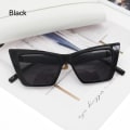 Miniatyrbillede 1 af 10: Cat Eye Solbriller Firkantede Solbriller SORT SORT Black