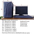 Miniatyrbillede 2 af 10: 3 STK Desktop Computer Støvdæksel LCD-skærmdæksel 34IN 34IN