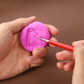 Miniatyrbillede 9 af 10: Carving Indentation Pen Clay Crimping Pen Læder Gravering Pen