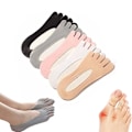 Miniatyrbillede 7 af 10: 2 par femfingerstrømper, splittåstrømper til kvinder BEIGE A A Beige A-A