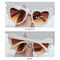 Miniatyrbillede 10 af 10: Imitation Pearl Frame Solbriller Cat Eye Eyewear SORT SORT Black