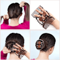 Miniatyrbillede 6 af 10: Beaded Double Row Comb Beads Hårkamme 4 4 4