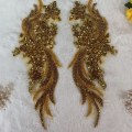 Miniatyrbilde 2 av 3: Håndsying Rhinestones Perler Applikasjon Vingeform dekorasjon