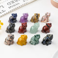 Pikkukuva 9 / 10: Luonnollinen Crystal Cat Figurine Fortune Cat Statue 5 5 5