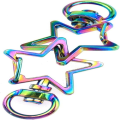 Miniatyrbilde 4 av 5: 10stk dreibare spenner Snap Hook Stjerneform Spring Clip Snap