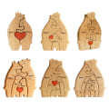 Pikkukuva 4 / 10: Puinen Karhufamilia - Veistos Eläinveistos 4-HENKILÖISELLE PERHEELLE 4-Person Family