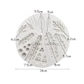 Miniatyrbilde 2 av 10: Furublad Silikonform Fondantkakeform C C C