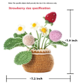 Miniatyrbillede 2 af 10: Hæklesæt Flower Hæklesæt JORDBÆR POTTE JORDBÆR Strawberry potted
