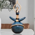 Miniatyrbilde 4 av 8: Yogafigurer Yoga Pose-skulpturer BLÅ C C Blue C-C