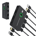 Miniatyrbilde 10 av 10: KVM HDMI-kompatibel bryter 2-portsboks USB HDMI-BRYTER
