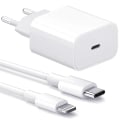Miniatyrbillede 1 af 3: Oplader til iPhone - Hurtigoplader - Adapter + Kabel 20W USB-C