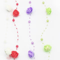 Miniatyrbilde 9 av 10: 2 STK Kunstige perler Perler Kjede Rose Blomster Girlander HVIT white