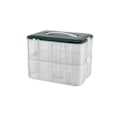 Miniatyrbillede 1 af 8: Legetøj Opbevaringsboks Diverse Container GRØN 2 LAG 2 LAG Green 2 layer-2 layer