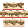 Miniatyrbillede 2 af 10: Tyre Ornament Skulptur Kobber Miniaturer Figurer SLANGE SLANGE Snake