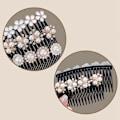 Miniatyrbillede 6 af 10: Pearl Hair Comb Broken Hair Comb STYLE 3 STYLE 3 Style 3