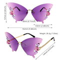 Pikkukuva 2 / 10: Crystal Butterfly Aurinkolasit Reunattomat aurinkolasit GRADIENT GREY Gradient Grey