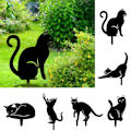 Miniatyrbild 6 av 10: Kattmetallstatyer Trädgårdsprydnader C C C