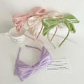 Miniatyrbillede 2 af 10: Mesh Bow Hårbånd Bright Silk Pandebånd SORT black